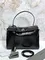 BALENCIAGA RODEO HANDBAG с крокодиловым тиснением, черная