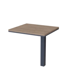 Брифинг-приставка на металлической опоре PREGO 800х700х760 П.БМ-8.7 Дуб Крафт табачный/Антрацит