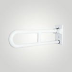 Поручень откидной 600 мм алюминий NOFER 15051.60.NBA белый