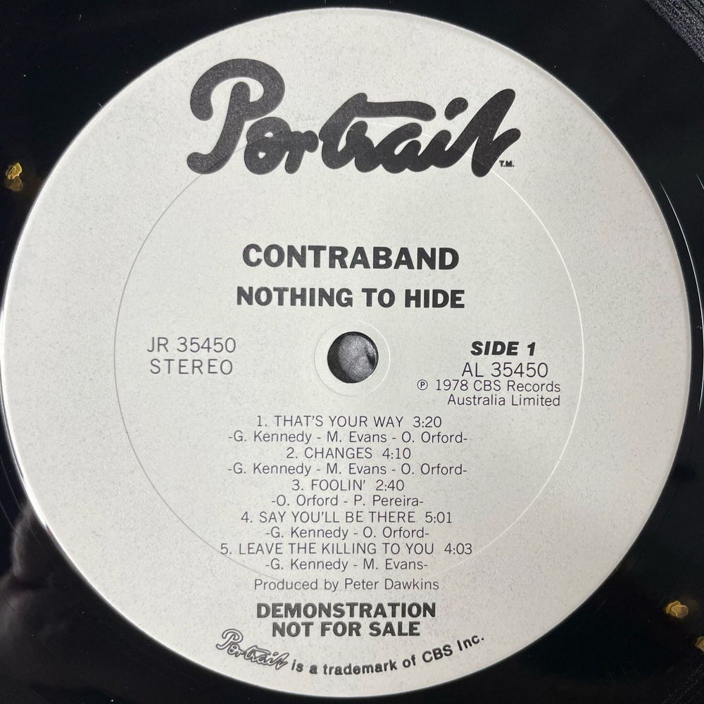 Винтажная виниловая пластинка LP Contraband Nothing To Hide (USA 1978) (Promo)
