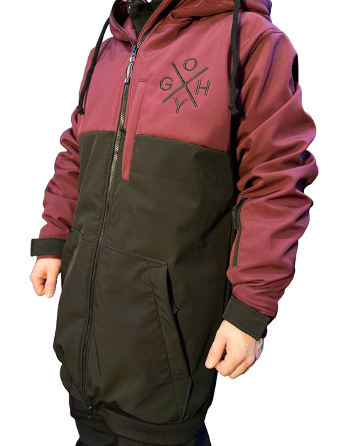 Куртка сноубордическая Goodhoody B&B (черный, бордовый)