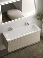 Тумба подвесная SANCOS Snob R 1195х445х500, c двумя ящиками оснащенными доводчиками, Beige Soft, арт.SNR120CE