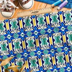 Ткань премиум интерлок этническая мозаика