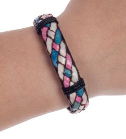 Y-BKB043 Браслет цветной нат.кожа