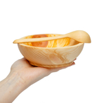 Деревянный набор-пара Art of Siberia из древесины кедра тарелка и ложка TN23