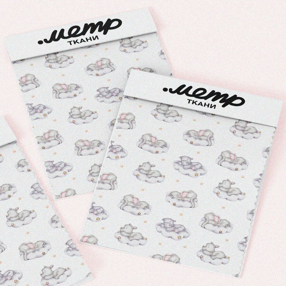 Ткань флис зверята на облаках