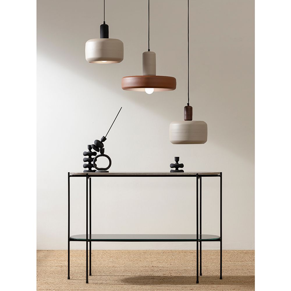 Светильник подвесной Juko, Ø42х31 см, бежевый/коричневый