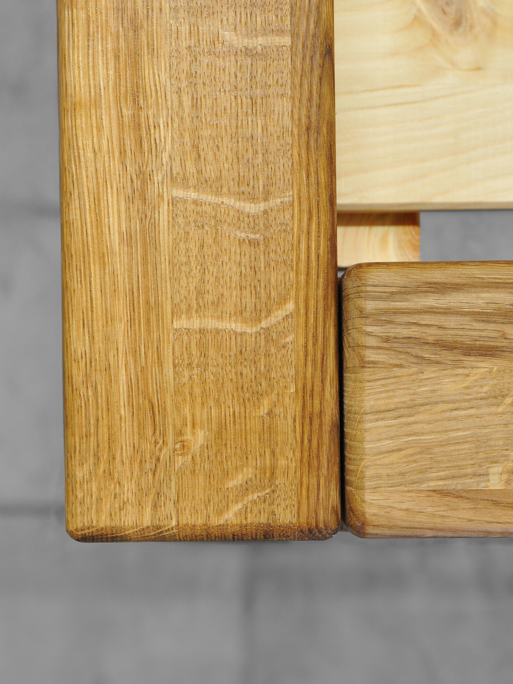 Кровать 180х200 двуспальная BE из дерева, парящая из дуба