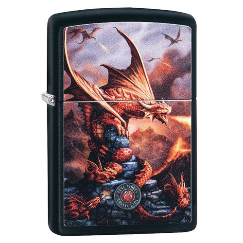 Зажигалка черная Zippo Anne Stokes с покрытием Black Matte