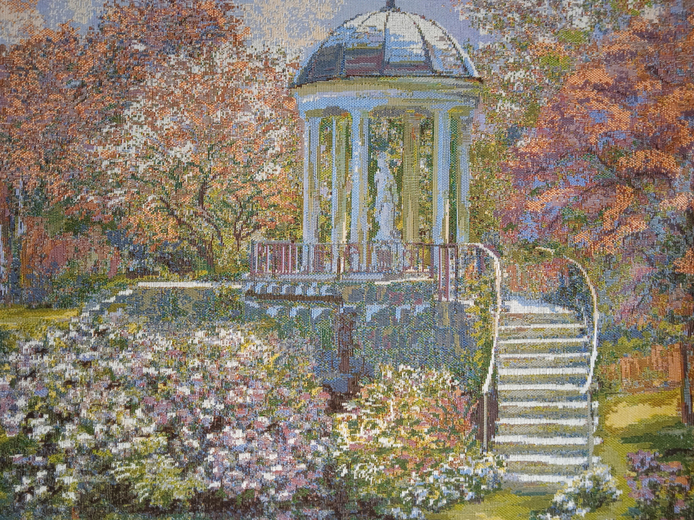 Декоративная гобеленовая наволочка для интерьерной подушки Дыхание весны 68х47