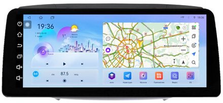 Магнитола для Hyundai Creta 1 2016-2021 (рамка 10) - FarCar монитор 12.3" 2K QLED на Android 14, TS10, CarPlay, 4G SIM-слот