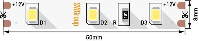 Лента светодиодная SWG SWG260-12-6.3-WW-M