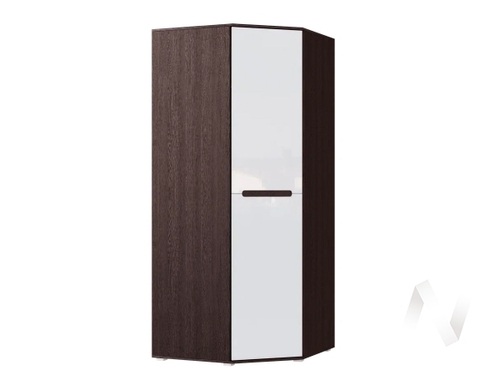 Шкаф угловой Спальня Ким (венге/белый глянец холодный)