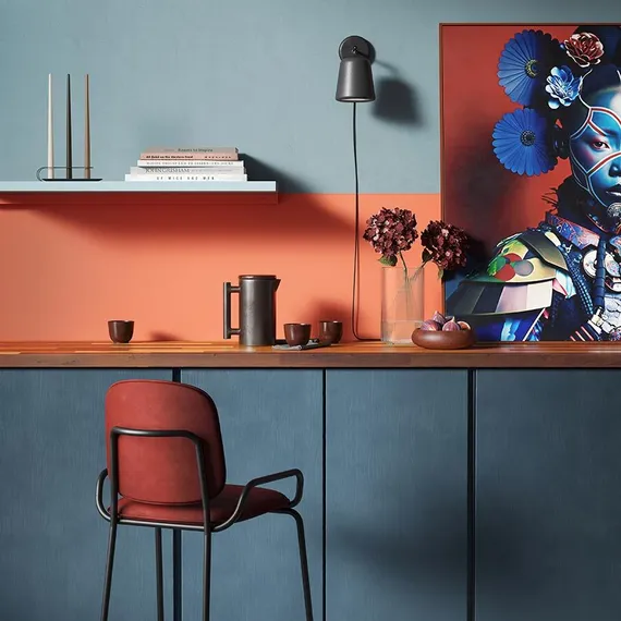 Стул Ror, Double Frame, темно-красный велюр