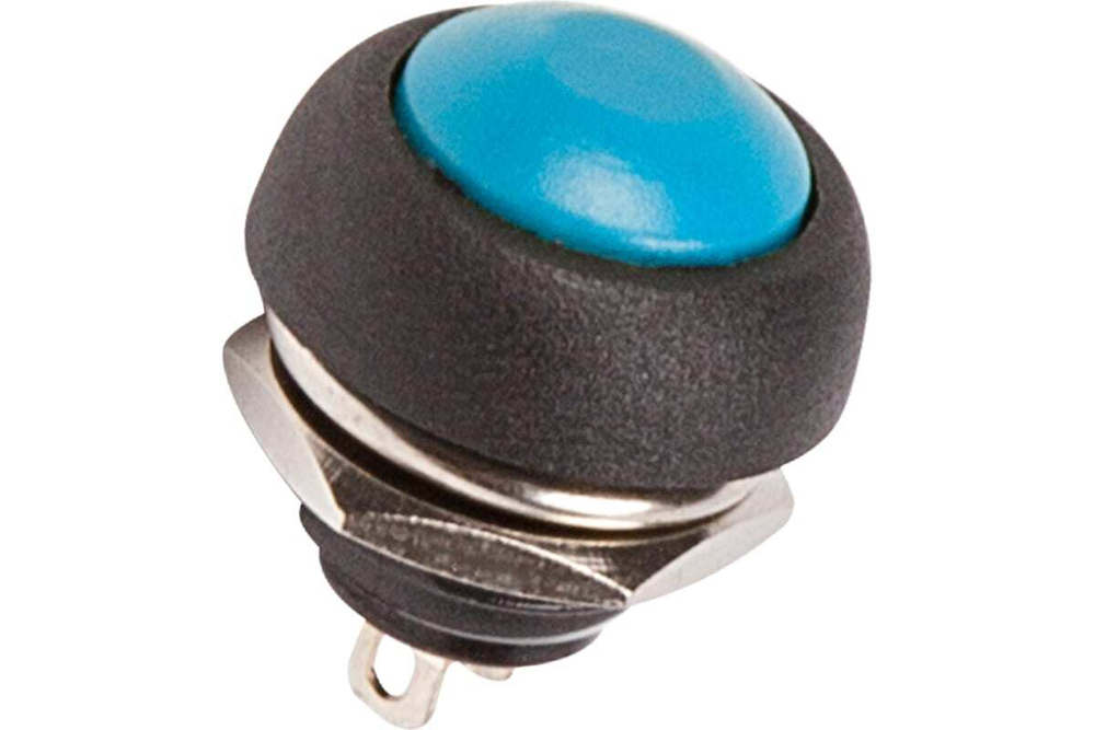 Выключатель-кнопка REXANT 250v 1а (2с) off-(on) б/фикс синяя micro (pbs-33в) 36-3051
