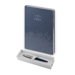 Подарочный набор: Шариковая ручка Parker Jotter + ежедневник, синий
