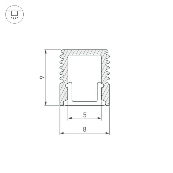 Профиль Arlight SL-MINI-8-2000 WHITE 037109