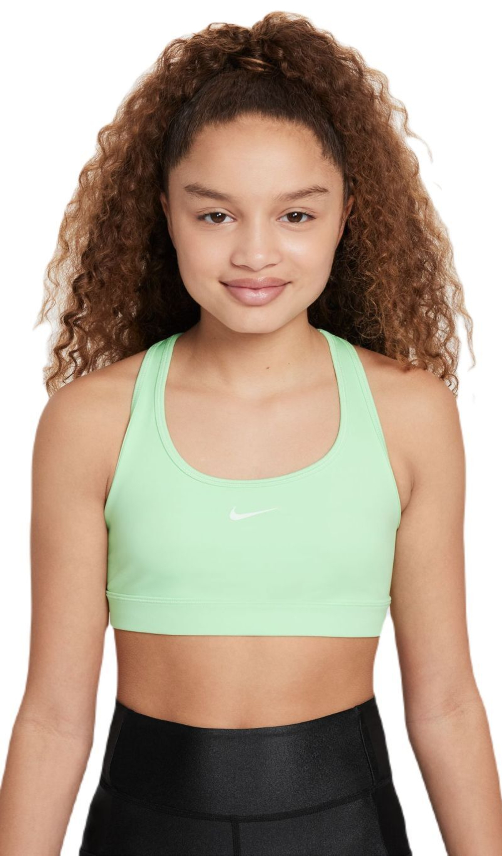 Топ для девочки теннисный Nike Girls Swoosh Sports Bra - Мятный