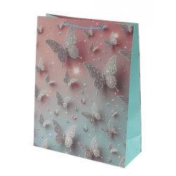 GAEM Пакет подарочный L (бумага 210г/м2, блок микс 12шт), L31 W12 H40 см, 4в.