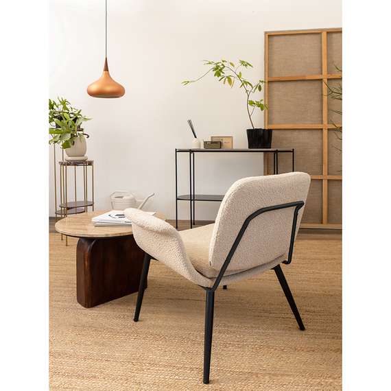 Кресло Hilde, серо-бежевое букле