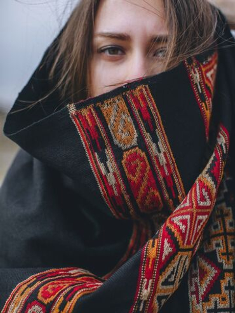 Шаль гималайская (черная)