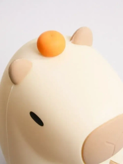 Детский ночник с таймером Капибара силиконовый, беспроводной светильник для малышей