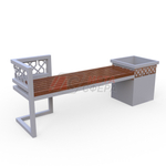 Лавка City c 1 вазоном