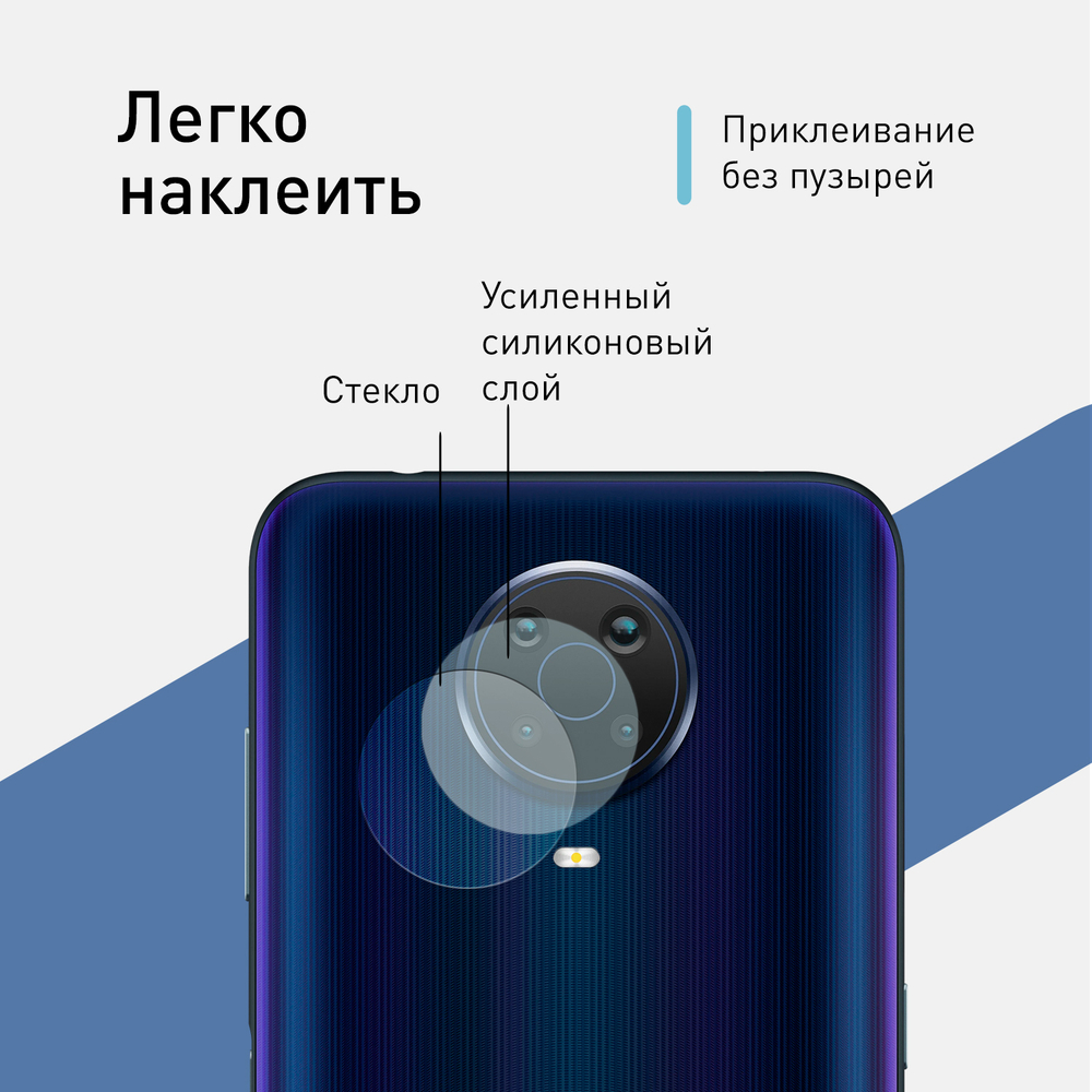 Стекло на камеру ROSCO для Nokia G20 оптом (арт. NK-G20-CLEAR-CAM-GLASS)