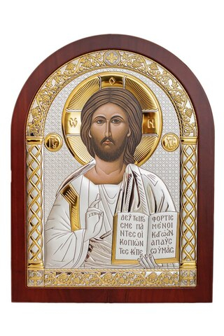 Спаситель, икона арочная, красное дерево, 57х75