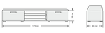 ТВ Тумба Люкс 175 Сонома, Белая (последний экземпляр)