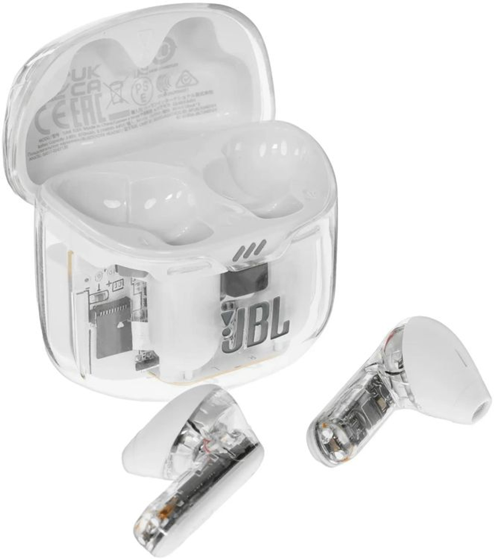 Наушники JBL Tune Flex Ghost, Bluetooth, внутриканальные, белый [jbltflexgwhtcn]