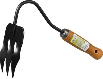 Грабли-рыхлитель 3 - х зубый деревянная рукоятка Grinda 421514