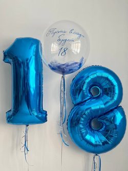 Воздушные шары на 18 лет , цифры 18№2889