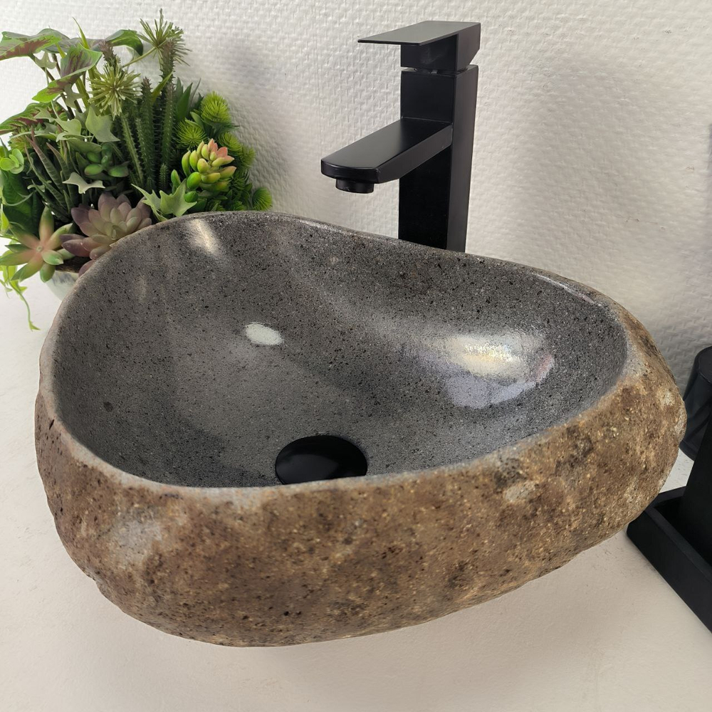 Раковина из речного камня RS-64992 43*34*15 0861