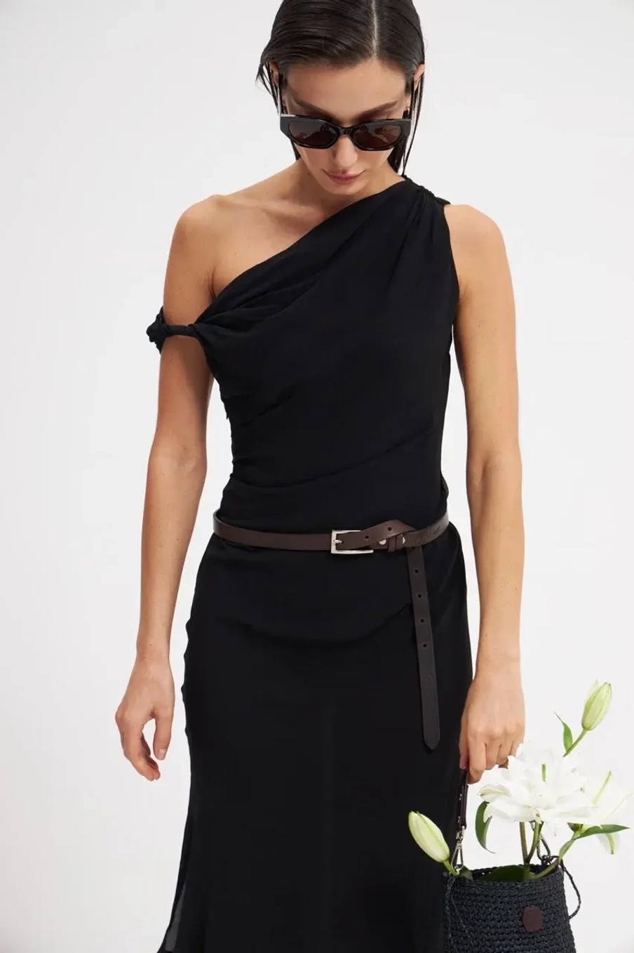 Ремень Saint belt slim серебро