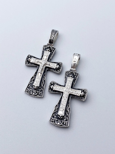 Крест из серебра/Частичное чернение