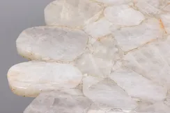 Кофейный столик со столешницей из белого агата, Ø80х35 см