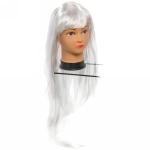 Парик карнавальный «Красотка» (длинные прямые локоны 90 см), Белый