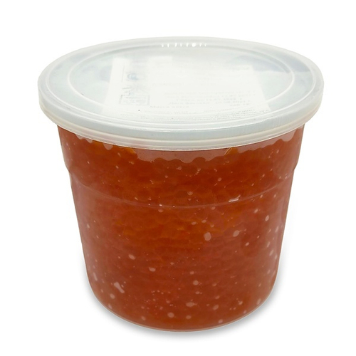 Икра лососевая пл банка 500г из мороженого ястыка под вакуумом