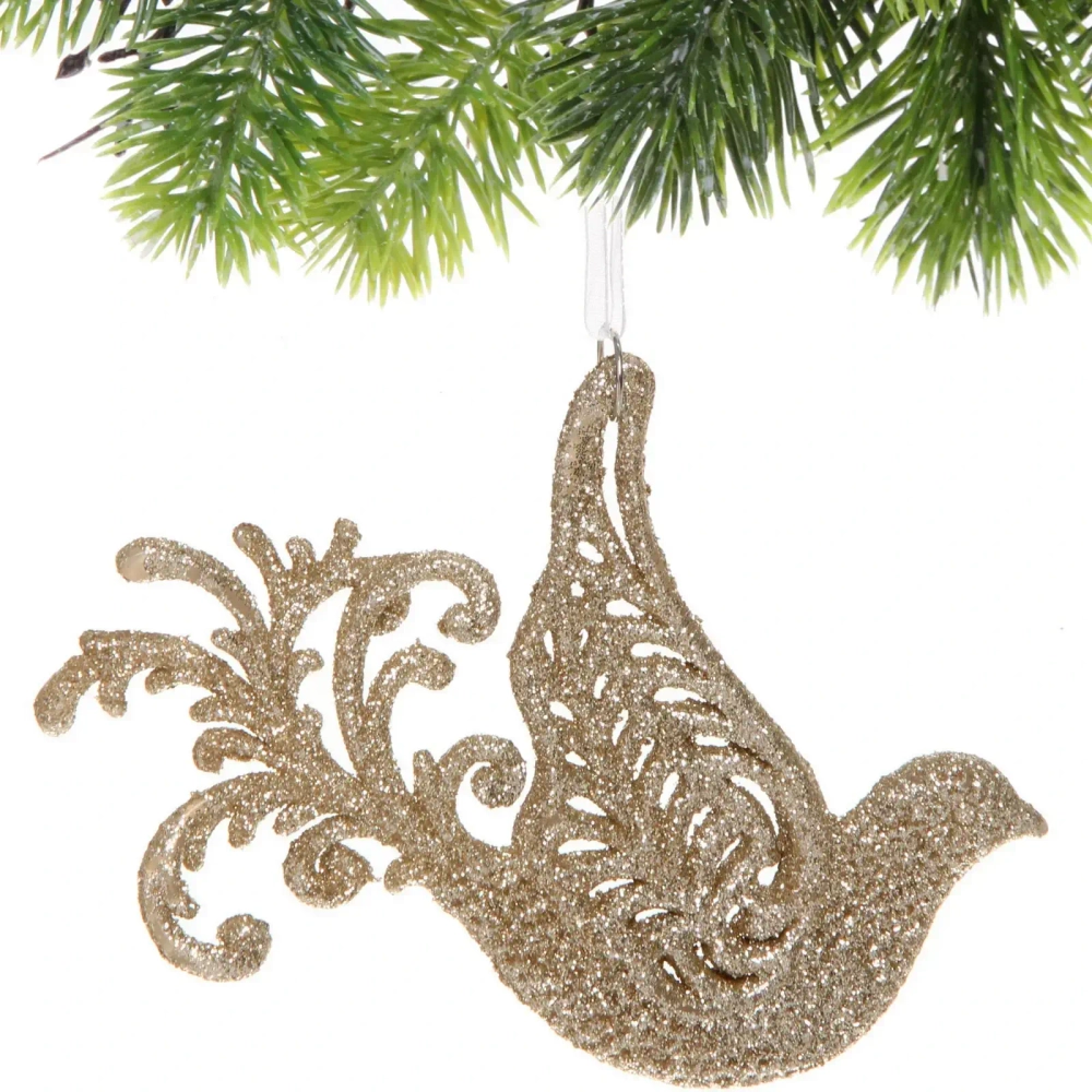 Подвеска «Птица счастья» 11*14 см, темное золото