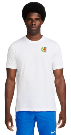Мужская теннисная футболка Nike Court Dri-Fit T-Shirt Open - white