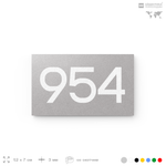 Номер на дверь 954, табличка на дверь для офиса, квартиры, кабинета, аудитории, склада, серая 120х70 мм, Айдентика Технолоджи