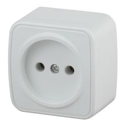 Розетка Intro Polo 3-201-01 2P 16А-250В IP20 ОУ белый | Intro