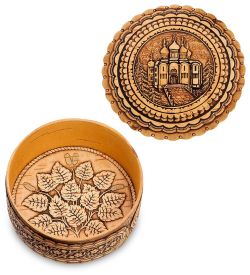 Народные промыслы BST-404/ 1 Шкатулка «Храм» (береста)