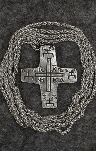 Крест священника "Оружие мира", серебрение