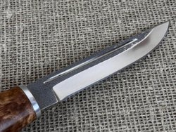 Финский нож Пуукко, сталь 95Х18, рукоять мореная карельская берёза