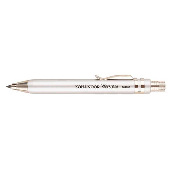 Карандаш цанговый металлический с клипом KOH-I-NOOR VERSATIL 5358, 3,2мм, серебристый