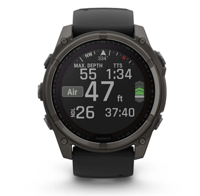 Смарт-часы Garmin Fenix 8 - 51 мм,SOLAR, Sapphire, темно-серый корпус, черный силиконовый ремешок