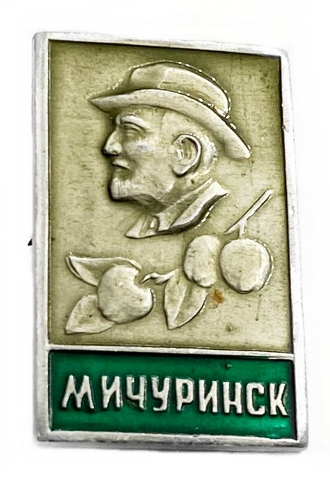 Значок Мичуринск, портрет, СССР