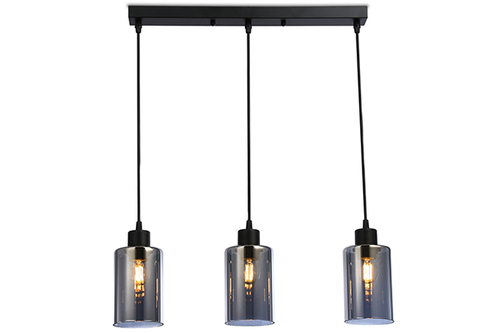 Подвесной светильник в стиле лофт TR3698/3 BK/SM черный/дымчатый E27*3 max 40W 560*100*1040